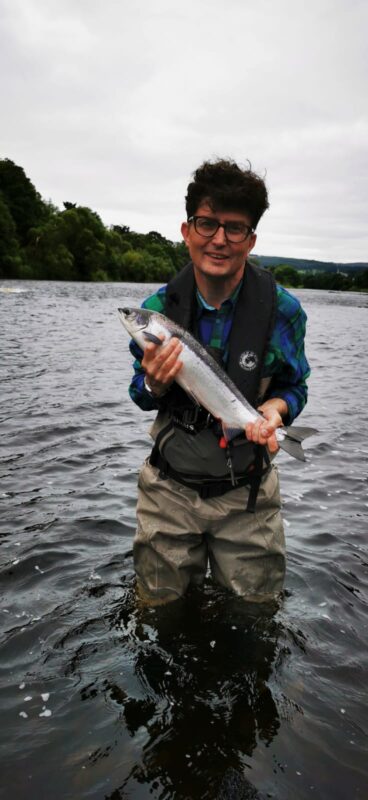 Lord Hives with one of his four fish from Delfur.