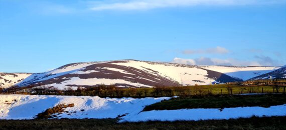 Snow banks on the Ladder Hills Braes of Glenlivet