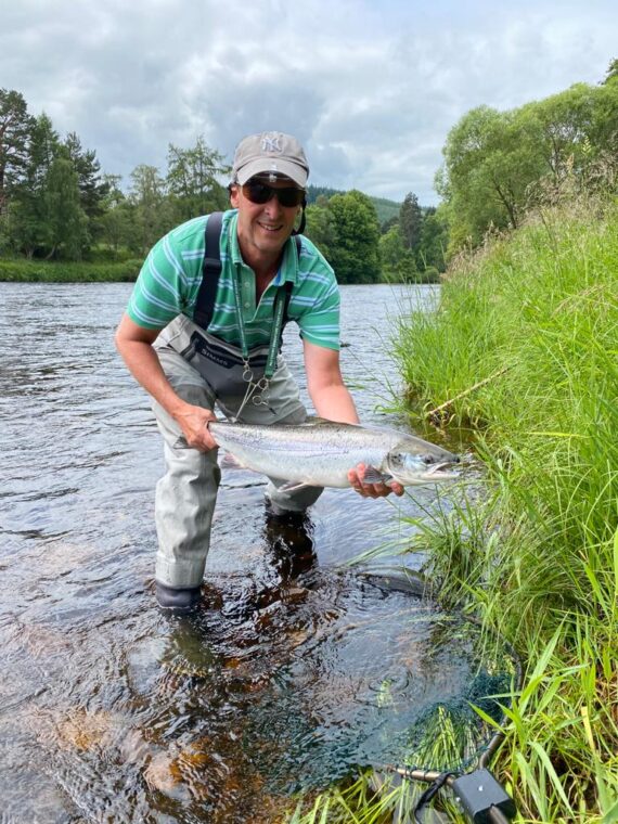 James Bleaney with one of 4 for his morning in Delchapel.