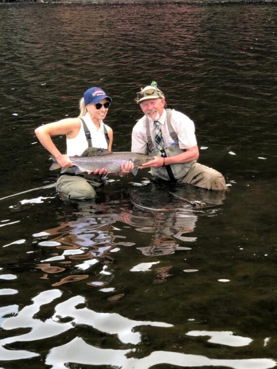 A first fish for the lucky angler
