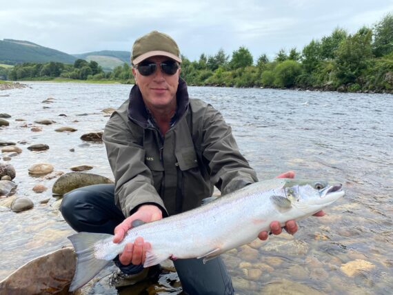 Ant Mason with a long tailed liced Grilse