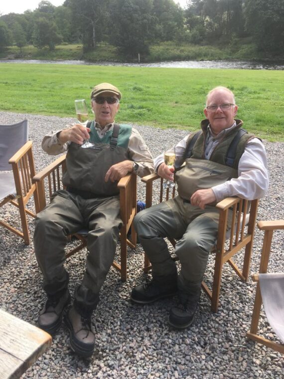 Drew and Ralph enjoying some โfizzy juiceโ