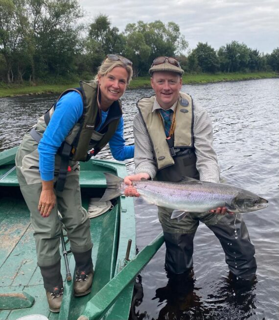 Emma Mountian with a cracking salmon