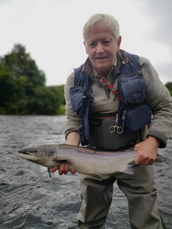 Frank Bogie with a lovely fish taken on Copper Shrimp

