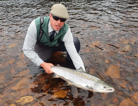 Ghillie, David Buley with a pristine fresh fish