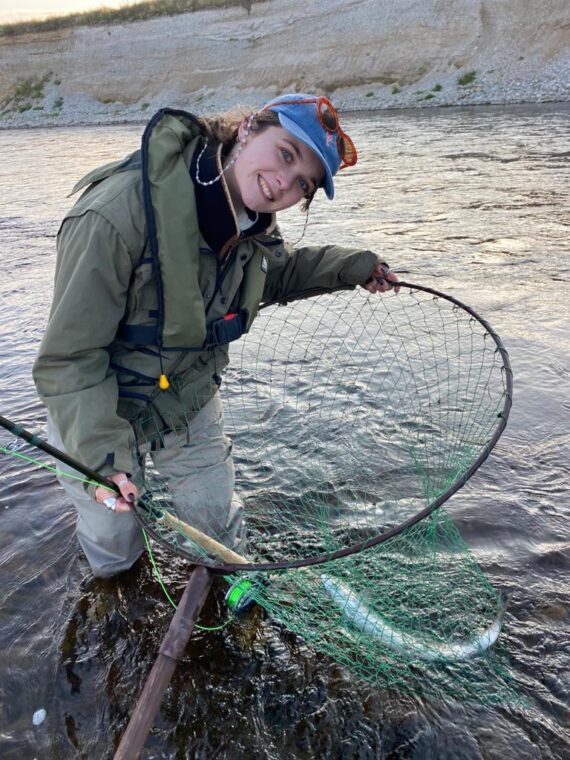 Happy angler