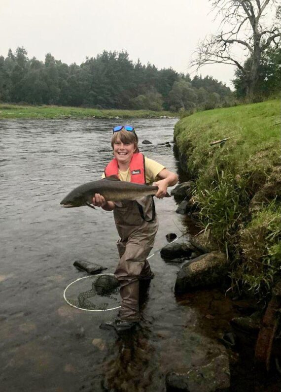 Happy young angler

