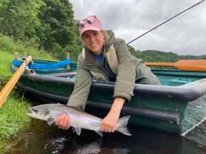 Heather Bladon with a lovely fish from Burnmouth