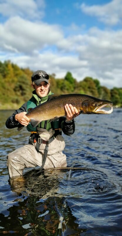 Jonny Caswell with one of his two crocs