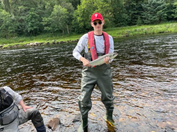 Jude Message with a grilse from Millionaires
