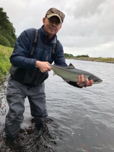 Lovely grilse taken in high water