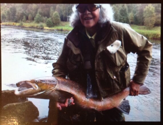 Mrs Potter with her 27lb fish