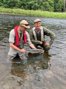 Piers Bradley with a lovely grilse
