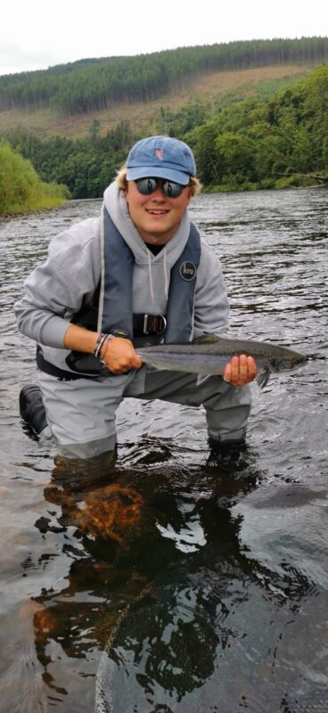 Rory Mountain with a lovely fresh Grilse