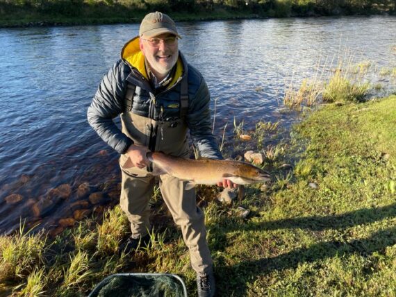 The author with his 14lb (est) hen from the tail of Heathery Isle